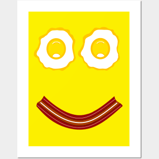 BACON And Eggs Breakfast Face Posters and Art